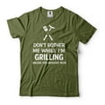 thumbnail image 1 of Mens Funny shirt Beer Shirts Grilling Shirts Don't Bother Me While I'm Grilling Shirt Grilling Gifts (Small Military Green), 1 of 6