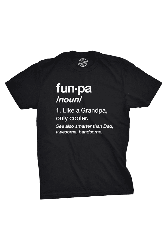 Mens Funpa Definition T shirt Funny Grandpa Gift Fathers Day Papa Graphic Tee Graphic Tees