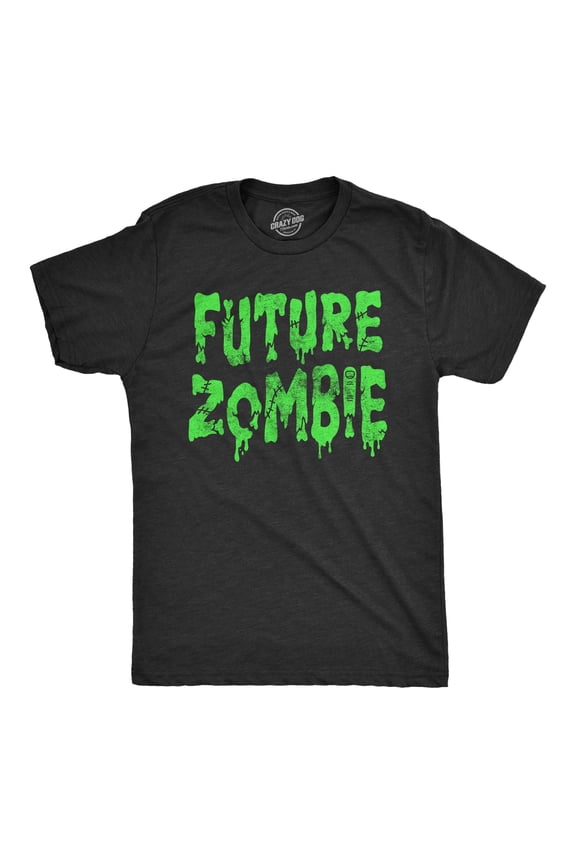 Mens Future Zombie T Shirt Funny Spooky Slimey Undead Zombies Tee for Guys Graphic Tees