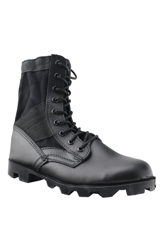 Mens G.I Type Jungle Boots Outdoor Military Boots Black Lace-Up Oil Resistant Combat Boots Desert Shoes