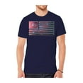 thumbnail image 1 of Mens Galaxy US Flag Short-Sleeve T-Shirt - Navy - Medium, 1 of 1