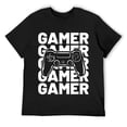thumbnail image 1 of Mens Game Controller Text Graphic Gift for Console Video Gamer T-Shirt Black, 1 of 5