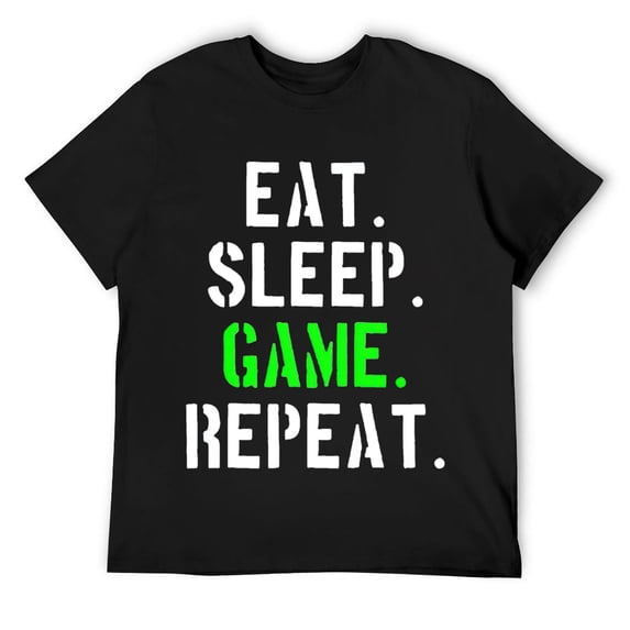 Mens Game Gaming Gamer Funny Gift T-Shirt Black