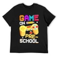 thumbnail image 1 of Mens Game On Preschool Video Gaming Gamer Back To School Student T-Shirt Black, 1 of 5