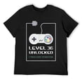 thumbnail image 1 of Mens Gamer 36 Years Old 36th Birthday Gift Level 36 Unlocked T-Shirt Black, 1 of 5