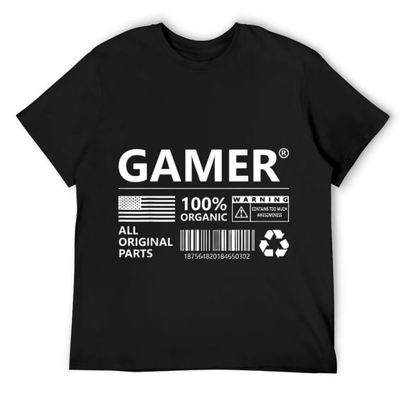 Mens Gamer Marking Video Games Funny Gaming T-Shirt Black