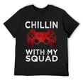 thumbnail image 1 of Mens Gamer Squad Video Games Funny Quote Gift Boys Teens Gift T-Shirt Black Large, 1 of 5