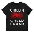 thumbnail image 1 of Mens Gamer Squad Video Games Funny Quote Gift Boys Teens Gift T-Shirt Black Small, 1 of 5