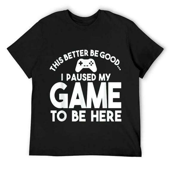 Mens Gaming TShirt, Funny Gamer Tee, Novelty Gaming Tee, Bro Gift T-Shirt Black