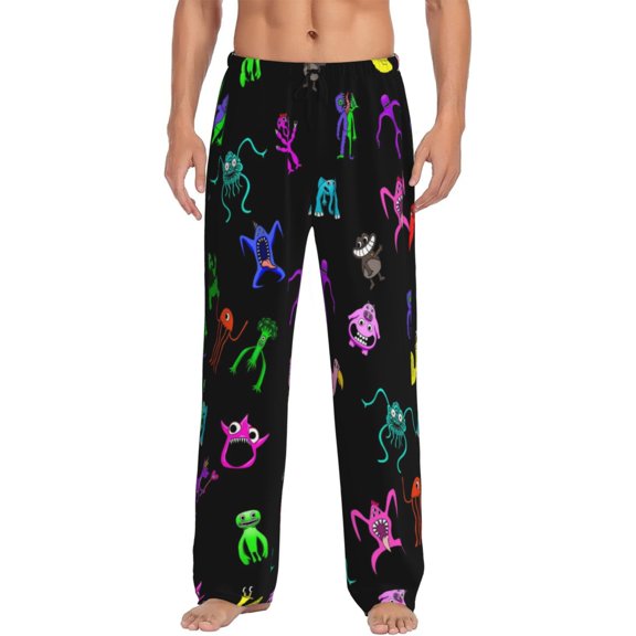 Mens Garden Monster Animal Banban Pajama Pants Lounge Pants Super Soft Pajama Bottoms with Pockets Drawstring
