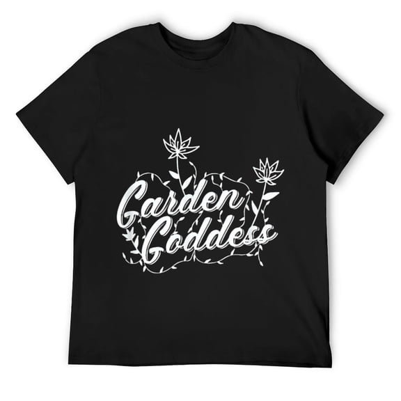 Mens Gardening Garden Goddess T-Shirt Black