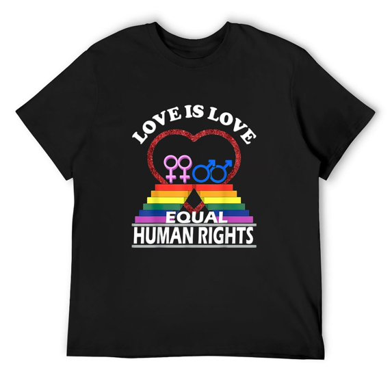 Mens Gay Marriage Pride Month Equal Human Rights Homosexual Gift T-Shirt Black Small