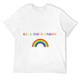 thumbnail image 1 of Mens Gay Pride/LGBTQ Rainbow Novelty Shirt White M, 1 of 5