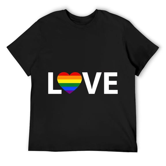 Mens Gay Pride rainbow heart Sweatshirt Black