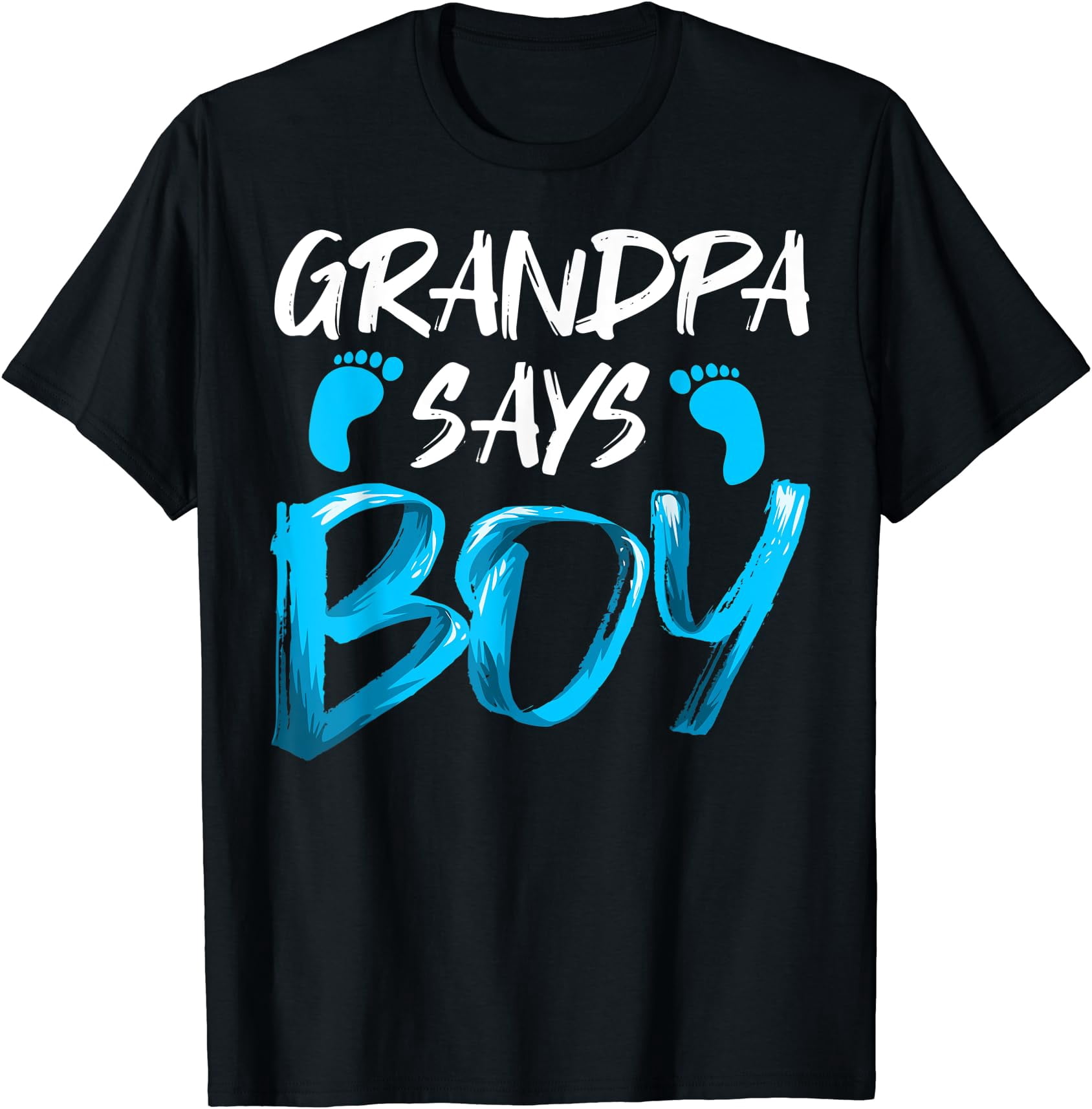 Future Slippers Mens Gender Reveal Grandpa Says Boy Future Grandfather T-Shirt ...