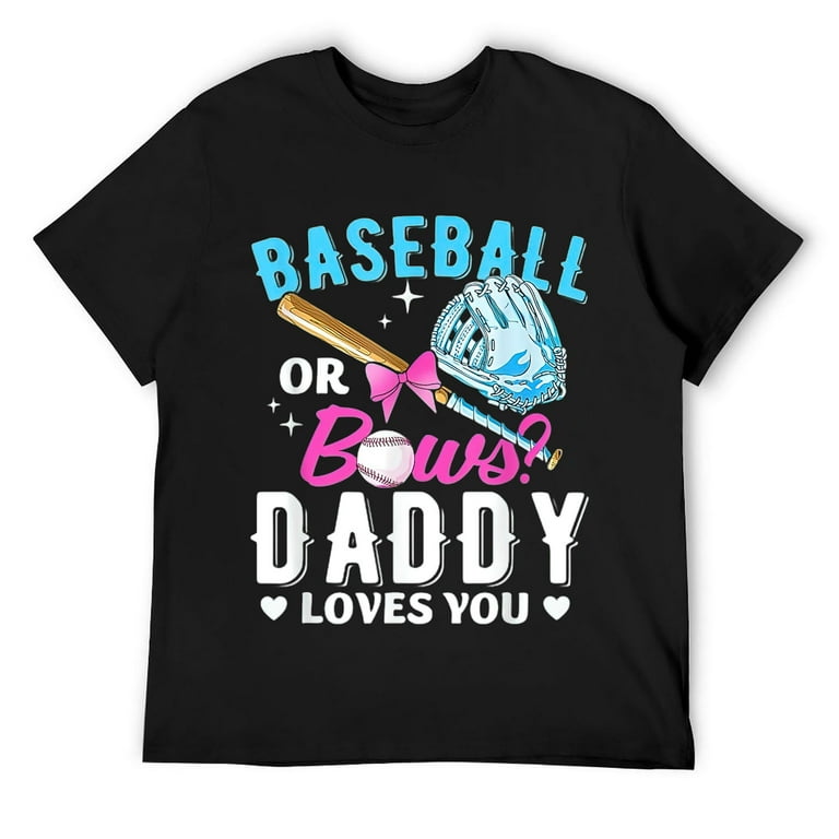 Mens Pink Or Blue Daddy Loves You Gender Reveal T-Shirt. Mens Pink Or Blue Daddy Loves You Gender Reveal T-Shirt.