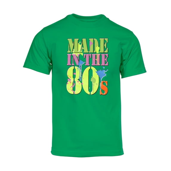 Mens Generation X Made in the 80's Neon T-Shirt - Kelly - 2X-Large
