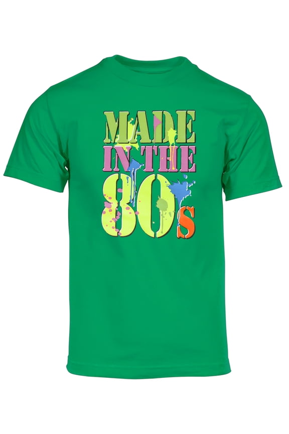 Mens Generation X Made in the 80's Neon T-Shirt - Kelly - 2X-Large