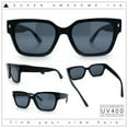 thumbnail image 1 of Mens Gentlemanly Urban Hipster Horn Rim Rectangle Plastic Sunglasses Matte Black, 1 of 8