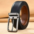 thumbnail image 1 of Mens Genuine Leather Belts Adjustable Casual Dress for Jeans Size 30 34 36 38 40, 1 of 5