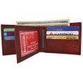 thumbnail image 1 of Mens Genuine Leather Center Flap ID Card Holder Bifold Wallet 52 CF, 1 of 57