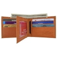 thumbnail image 1 of Mens Genuine Leather Center Flap ID Card Holder Bifold Wallet 52 CF, 1 of 57