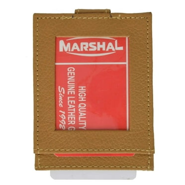Mens Genuine Leather Money Clip Business Credit Card ID Case 462 (C)