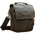 thumbnail image 1 of Mens Genuine Leather Small Messenger Shoulder Satchel Phone Pouch Belt Fanny Waist Bag Pack, 1 of 104