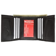 Mens Genuine Leather Trifold ID Window Vertical Card Slots Wallet 1855 CF