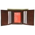 thumbnail image 1 of Mens Genuine Leather Trifold ID Window Vertical Card Slots Wallet 1855 CF, 1 of 9