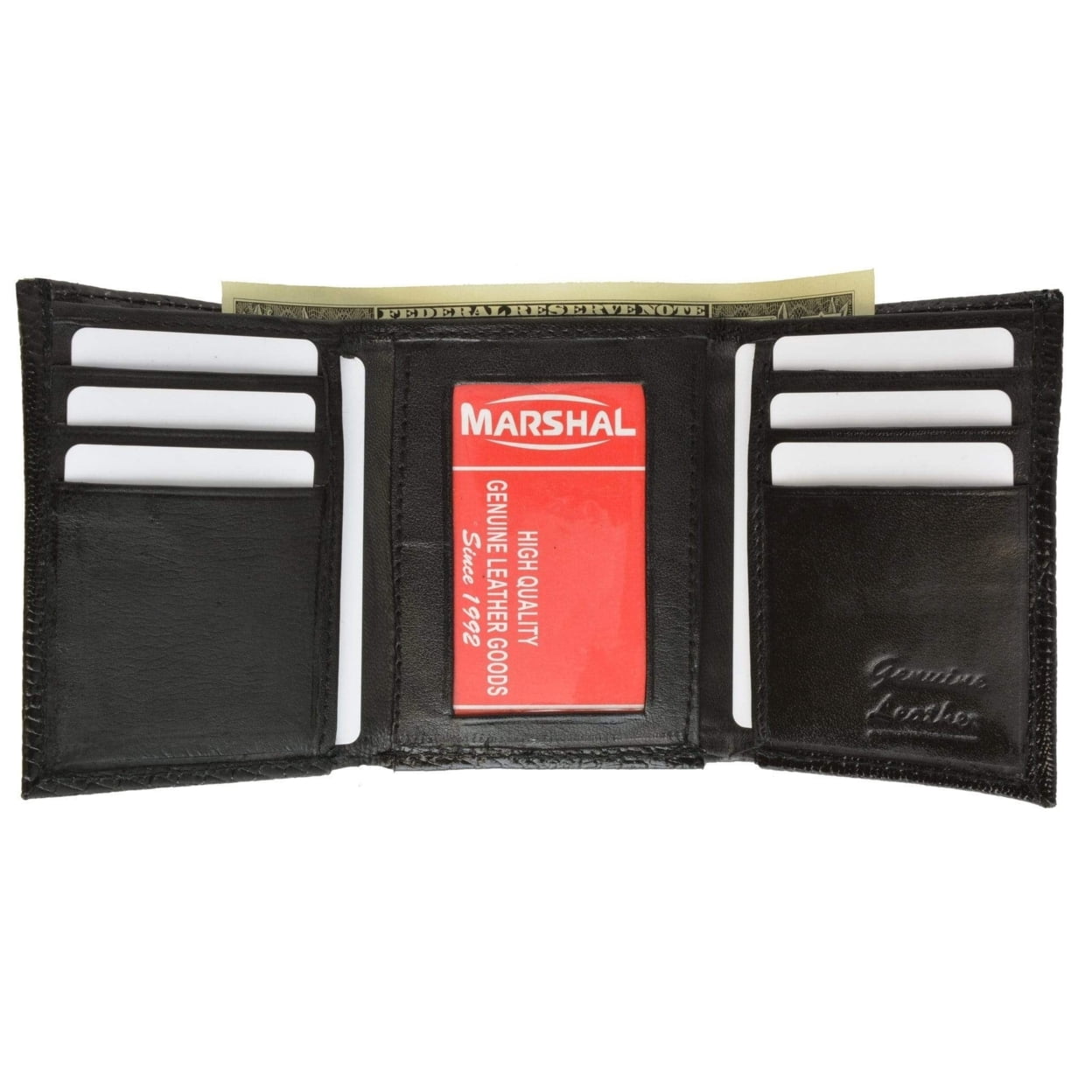 Mens-Genuine-Leather-Trifold-