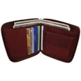 thumbnail image 1 of Mens Genuine Leather Zip Around Bifold Wallet with Snap Down Coin Purse 1356 CF, 1 of 41