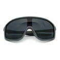 thumbnail image 1 of Mens Geometric Oversized Shield Sport Plastic Wrap Riding Sunglasses Grey - Black, 1 of 7