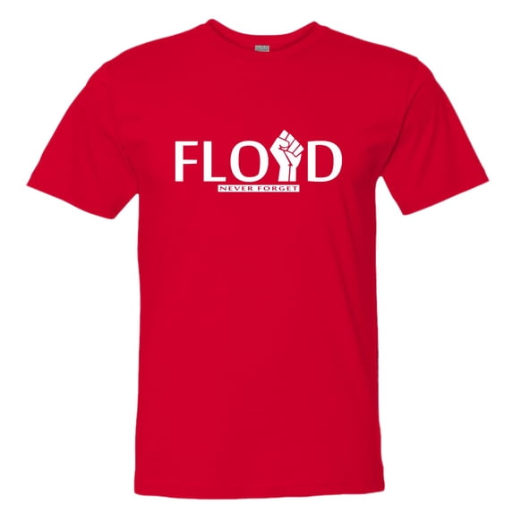 Mens George Floyd Memorial Black Pride Lives Matter Civil Rights HQ Tee Shirt Red L