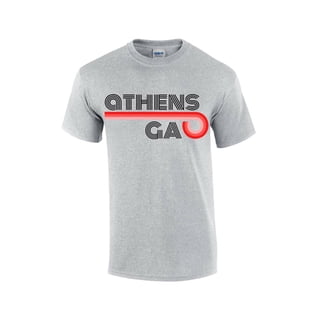 Mens Georgia Football Retro Athens, Georgia T-shirt-Sport Grey-small