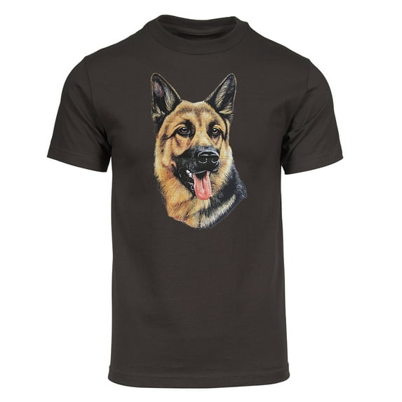 Mens German Shepherd Short-Sleeve T-Shirts - Brown - 2X-Large