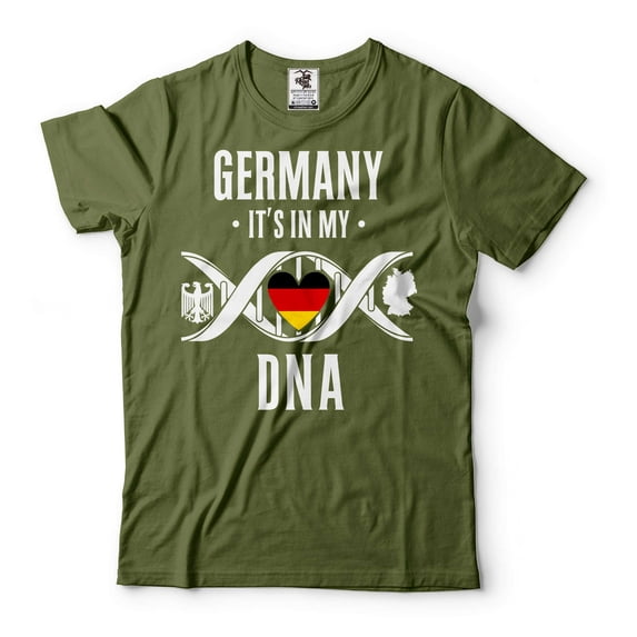 Mens Germany Shirt Germany It's In My DNA Shirt Germany Patriotic Shirt Deutschland Shirt (XX-Large Military Green)