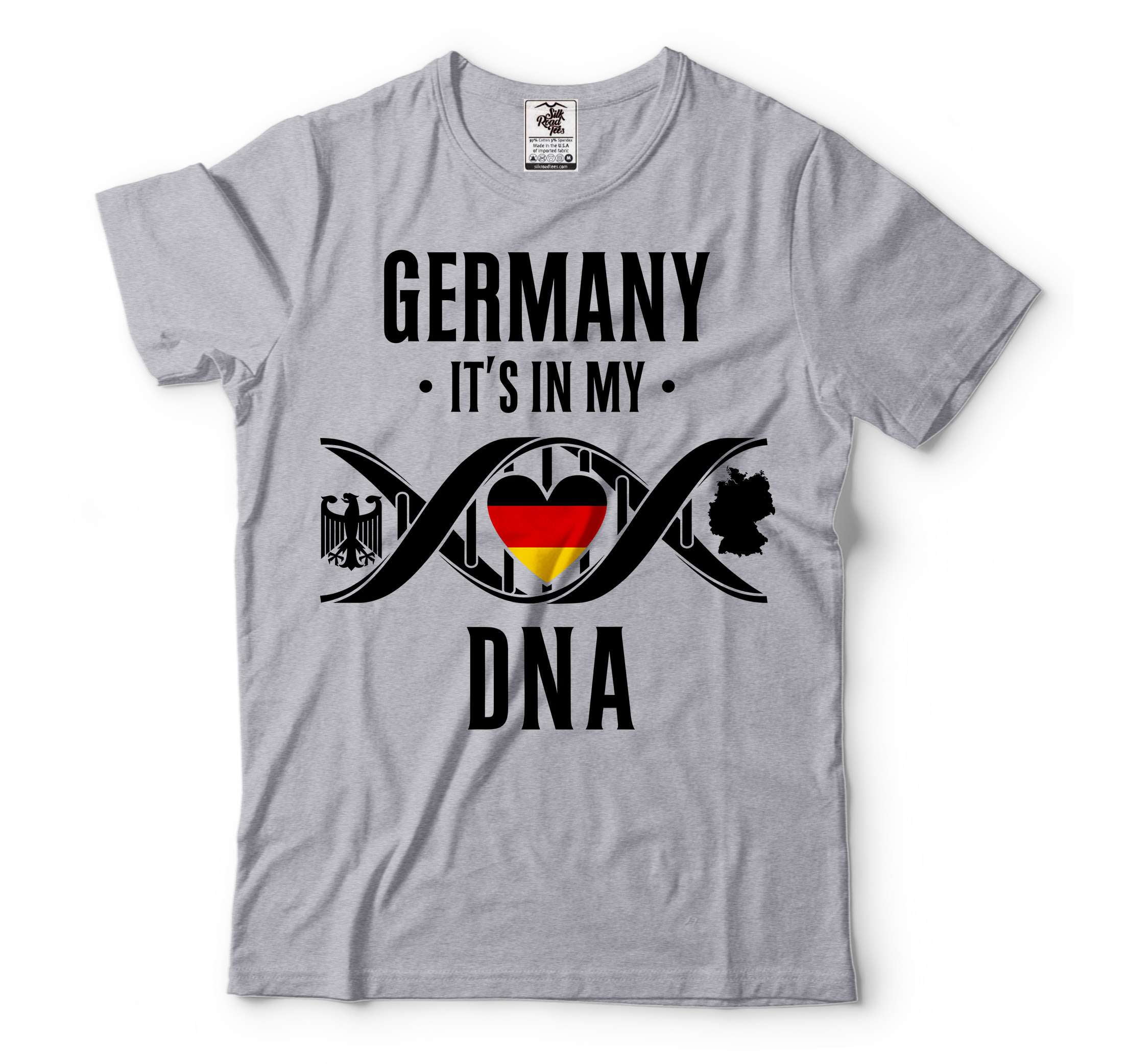 Germany Tshirt Shirt Deutschland Tee Grey) German Patriotic T-Shirt (X-Large Flag Men\'S