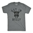 thumbnail image 1 of Mens Get In My Belly T Shirt Funny Sarcastic Roasted Turkey Tee for Guys Graphic Tees, 1 of 9
