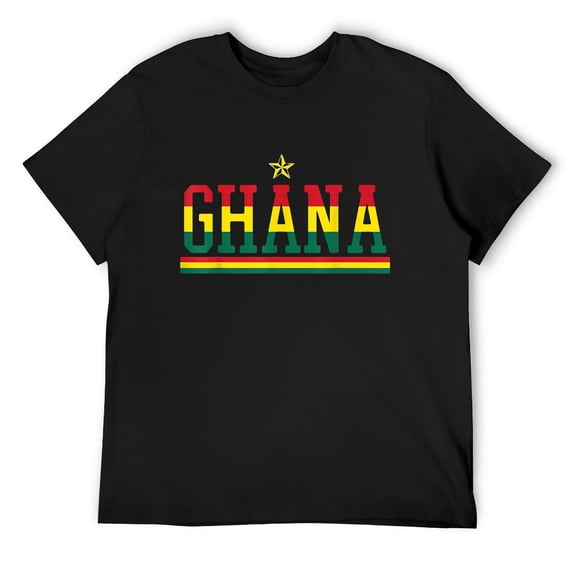 Mens Ghana West Africa Ghanaian Flag Gift T-Shirt Black Small