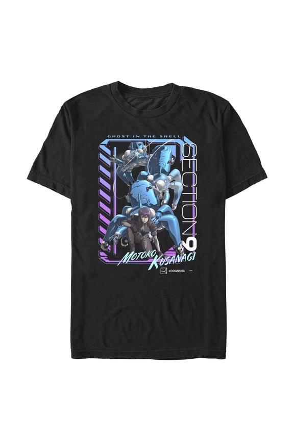 Mens Ghost in the Shell Stand Alone Complex Section 9 Robots T Shirt