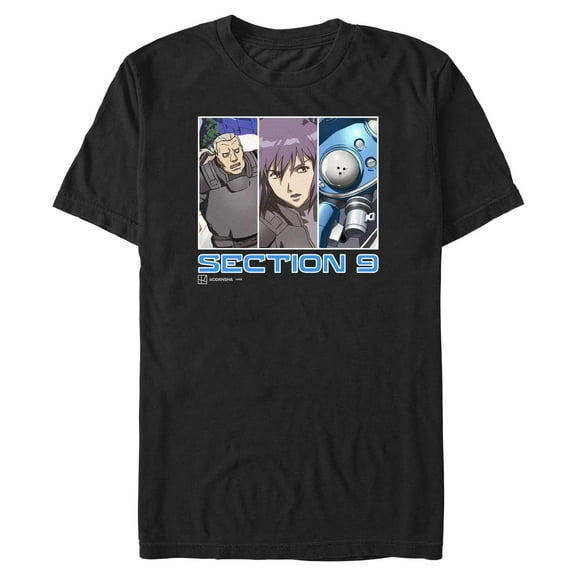 Mens Ghost in the Shell Stand Alone Complex Team Section 9 T Shirt