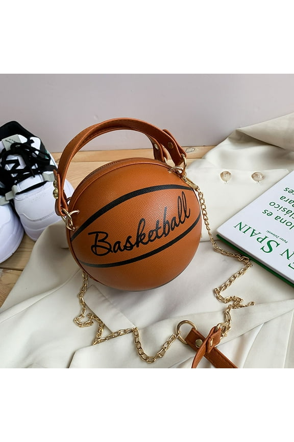 Mens Gifts Personalized Round Female Bag Chain Basketball Bag All-match Satchel Small Bag