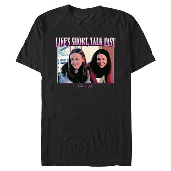 Mens Gilmore Girls Life's Short Talk Fast Portrait T Shirt