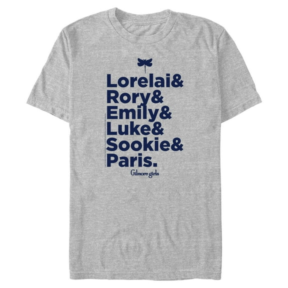 Mens Gilmore Girls Lorelai and Rory List T Shirt