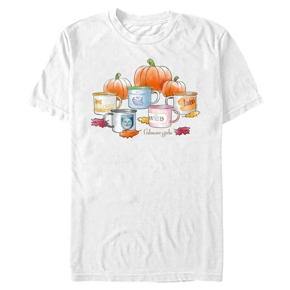 Mens Gilmore Girls Stars Hollow Watercolor Mugs T Shirt