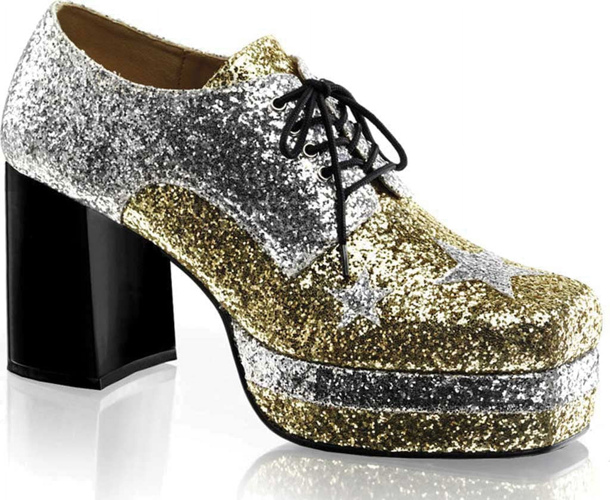 mens silver platform shoes