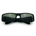thumbnail image 1 of Mens Glass Lens Narrow Rectangle Mad Dog Street Gangster Sunglasses Matte Black, 1 of 8