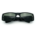 thumbnail image 1 of Mens Glass Lens Narrow Rectangle Mad Dog Street Gangster Sunglasses Shiny Black, 1 of 8