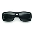 thumbnail image 1 of Mens Glass Lens Narrow Rectangle Plastic Sporty Squared Sunglasses Matte Black, 1 of 8